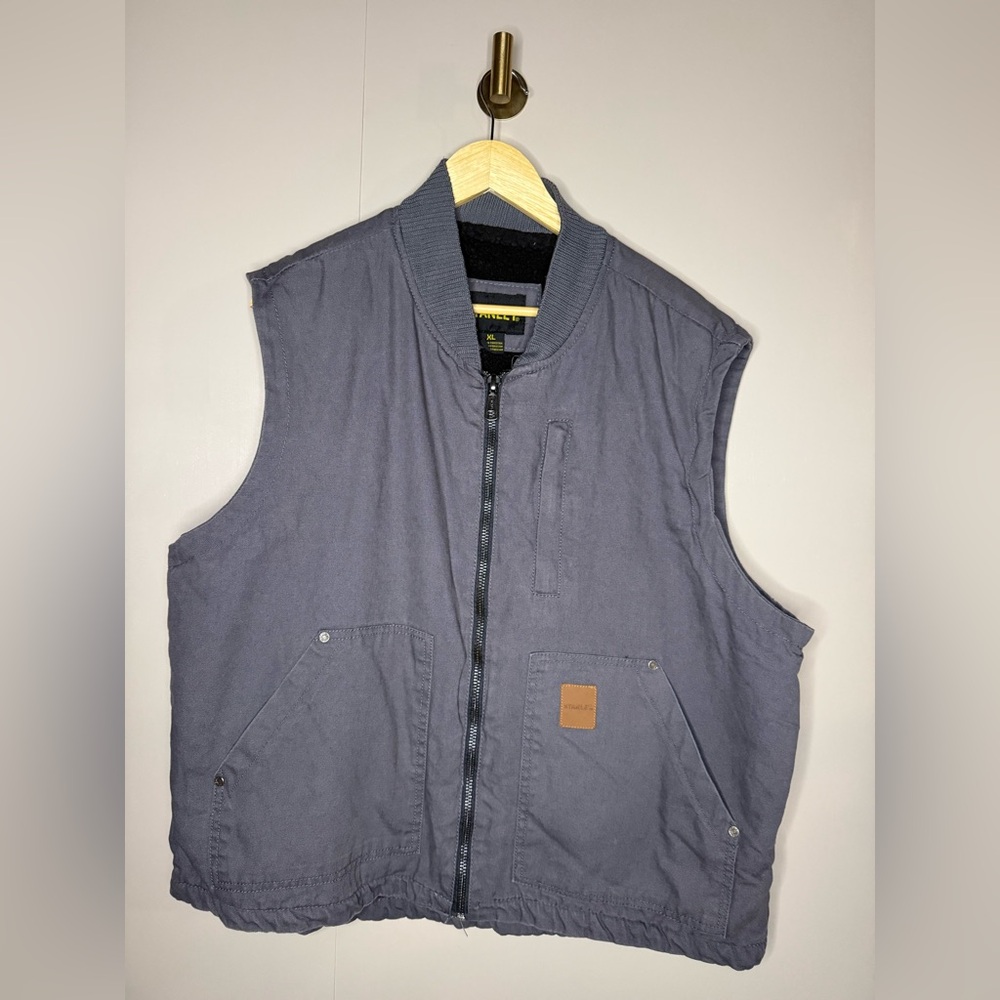 Stanley Men's‎ Grey Sherpa Lined Canvas Vest XL